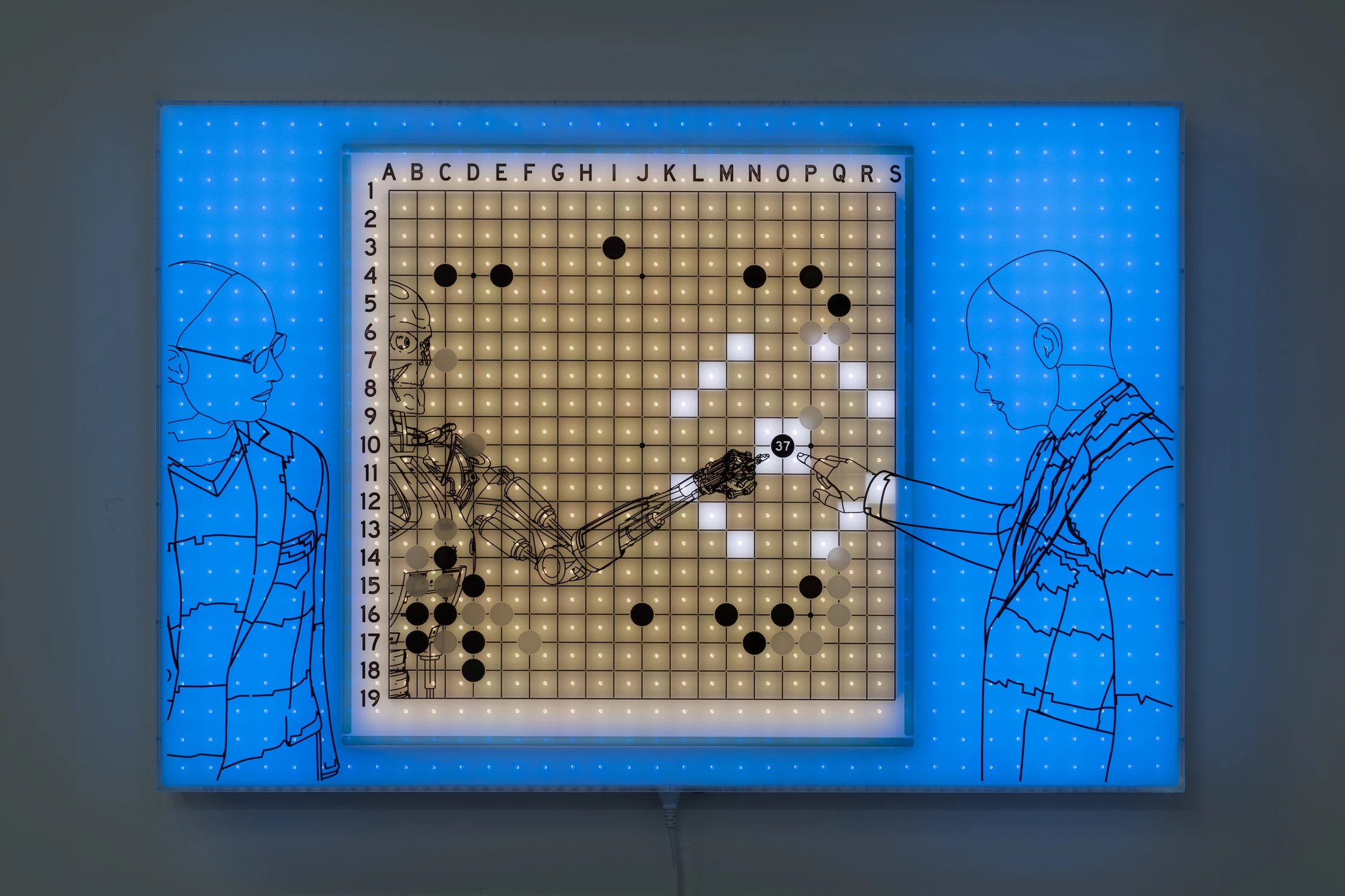 Jonathan Bruce Williams — Move 37, 2024, programmable LED lightbox