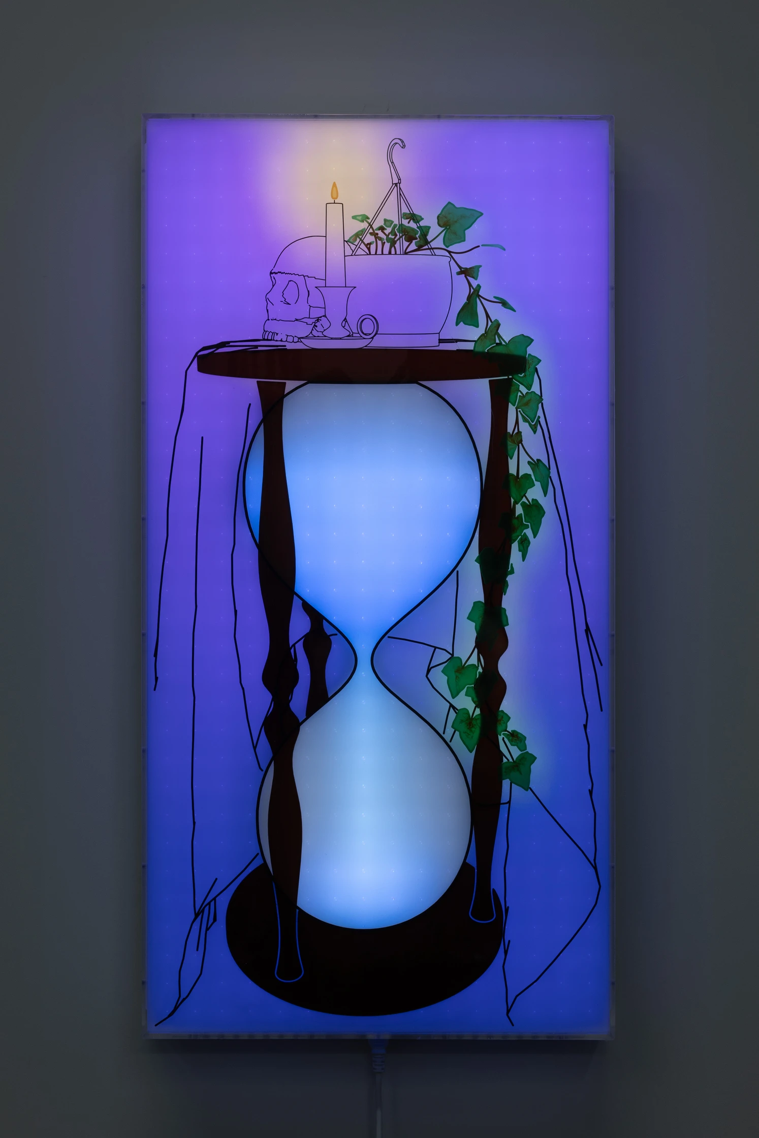 Jonathan Bruce Williams — Hourglass, 2025, programmable LED lightbox