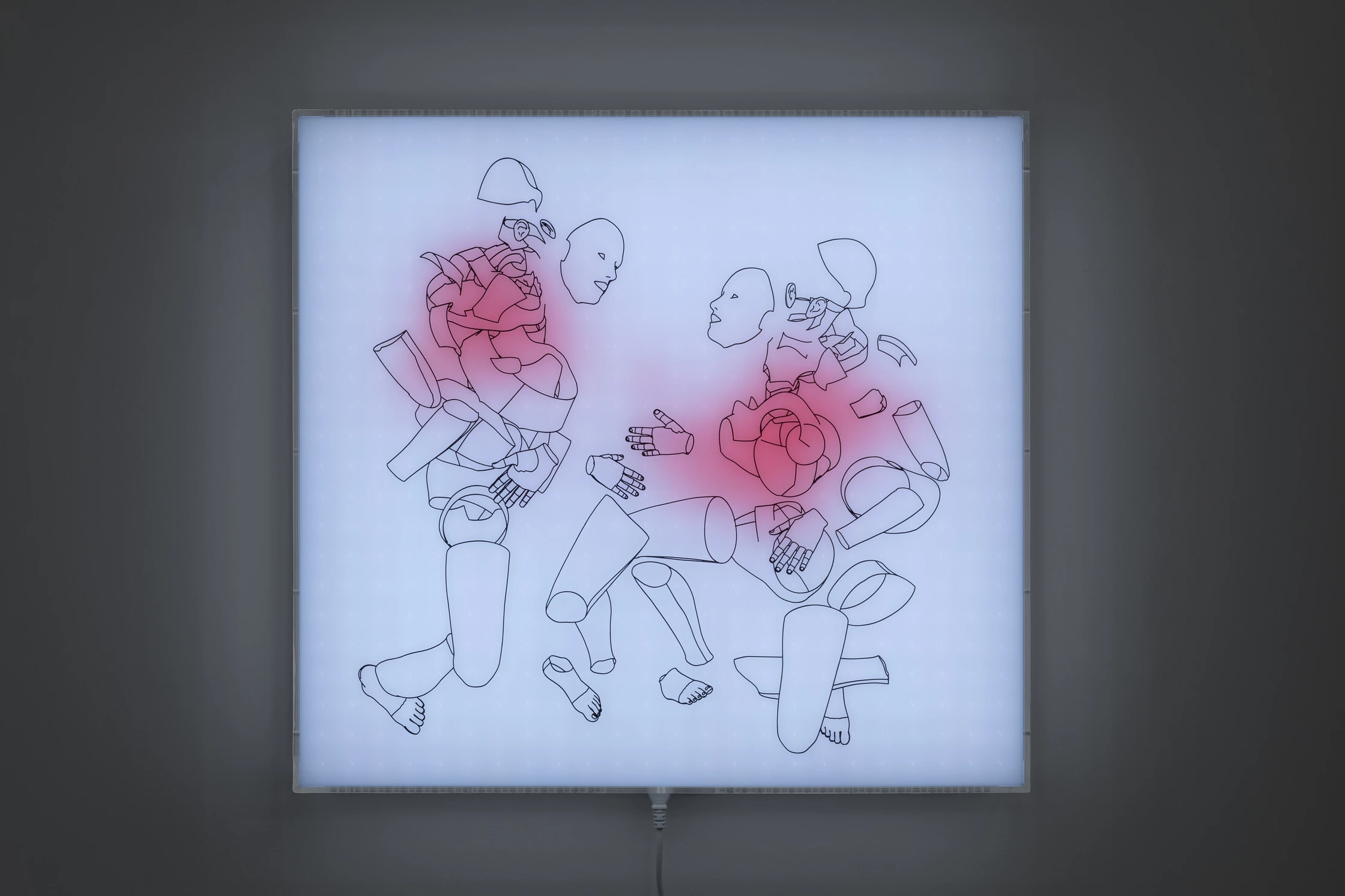 Jonathan Bruce Williams — Together Apart, 2025, programmable LED lightbox
